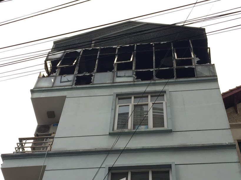 Hiện trường bên trong đám cháy trường mầm non Mặt Trời Vàng